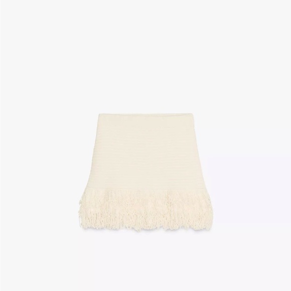 Zara Ivory Fringe Knit Skirt Set - Picture 5 of 5